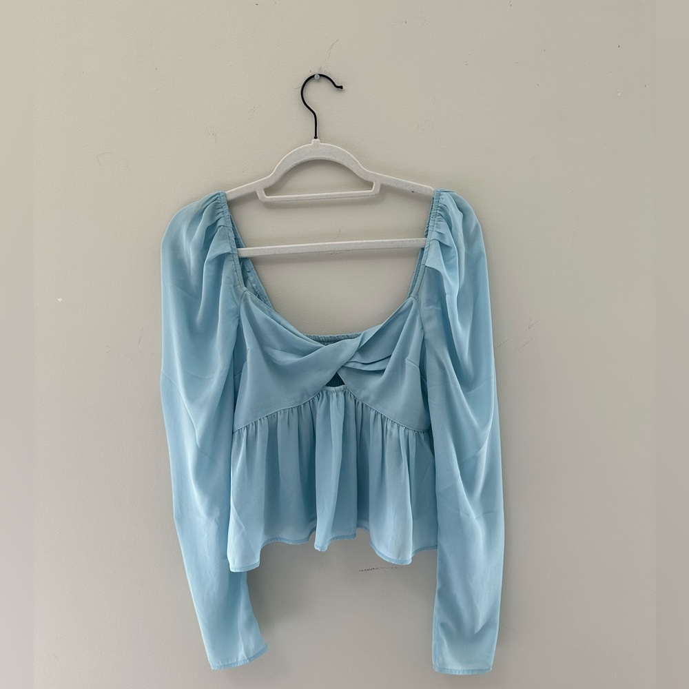 Light Blue Abercrombie & Fitch Blouse